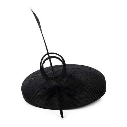 Sombrero Pillbox Pippa de paja de Whiteley - Negro
