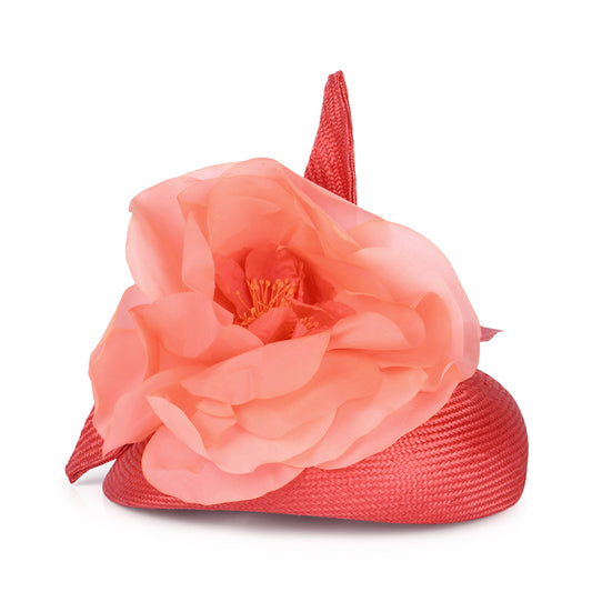 Sombrero Pillbox Fleur de paja de Whiteley - Melocotón