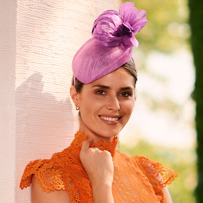 Sombrero Pillbox Eleanor Flor de Failsworth - Magnolia