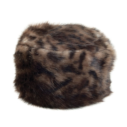 Sombrero Pillbox de piel sintética de Helen Moore - Leopardo