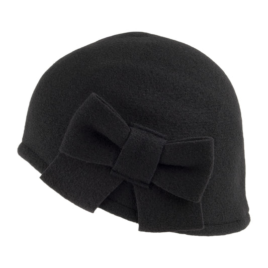 Sombrero Cloche Seine de lana Merino de Laulhère - Negro