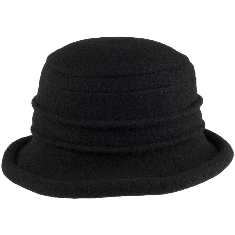 Sombrero Cloche Tula de lana de Scala - Negro