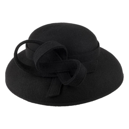Sombrero de boda Molly con espiral de Whiteley - Negro