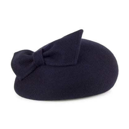Sombrero Pillbox Kate con lazo de Whiteley - Azul Marino
