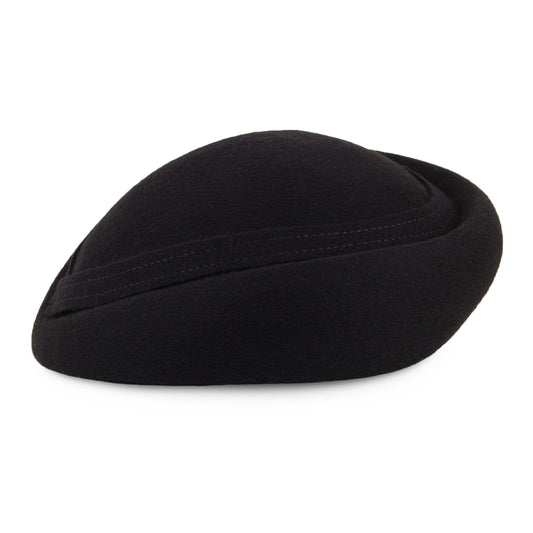 Sombrero Pillbox Maria de lana de Whiteley - Negro
