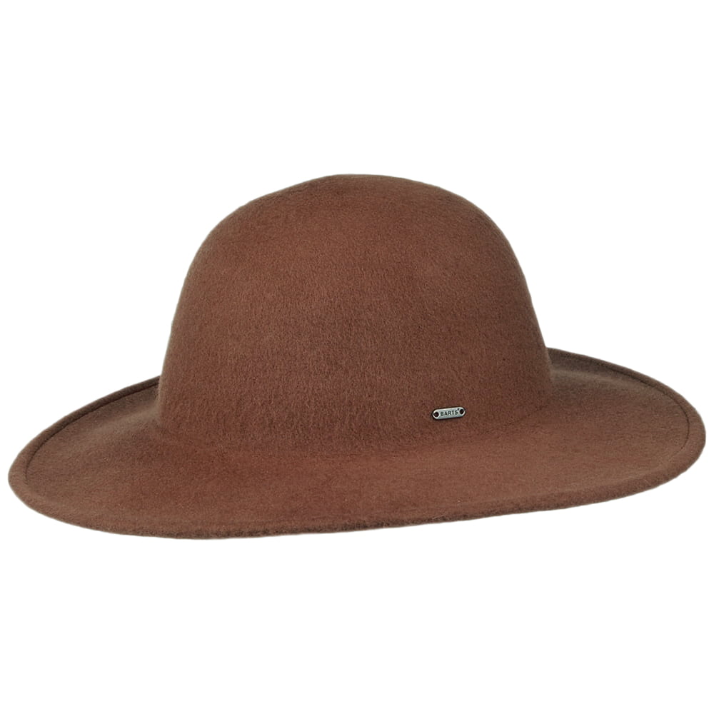 Sombrero de ala ancha Noleta de lana suave de Barts - Marrón