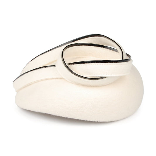 Sombrero Pillbox Rachael de lana de Whiteley - Blanco invernal