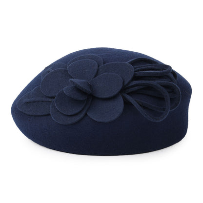 Sombrero Pillbox Flower de Failsworth - Azul Marino