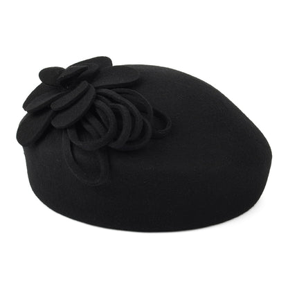 Sombrero Pillbox Flower de Failsworth - Negro
