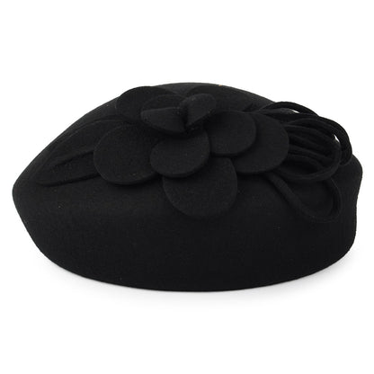 Sombrero Pillbox Flower de Failsworth - Negro