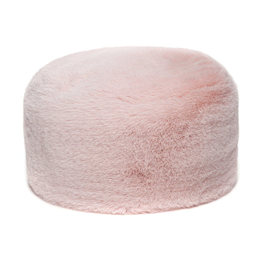 Sombrero Pillbox Invierno de piel sintética de Helen Moore - Rosa Claro
