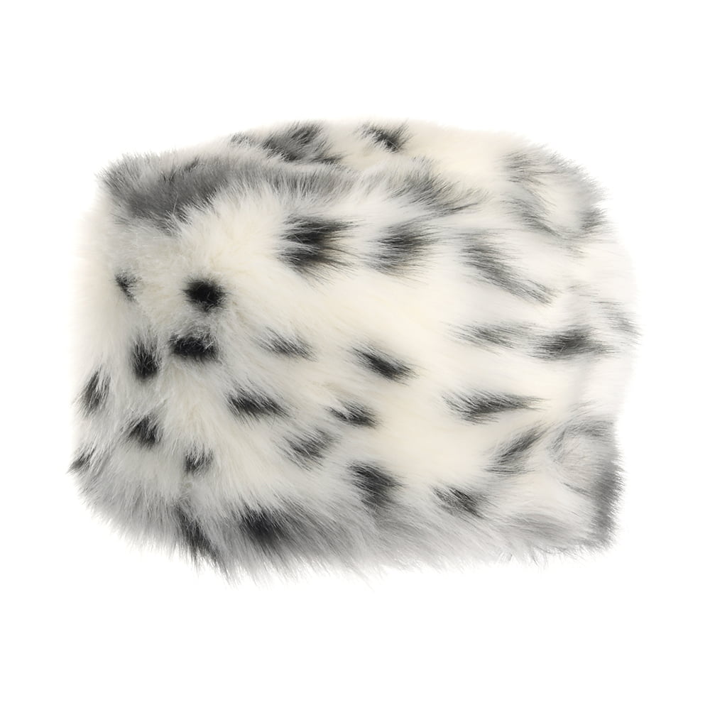 Sombrero Pillbox Invierno de piel sintética de Helen Moore - Leopardo de las Nieves