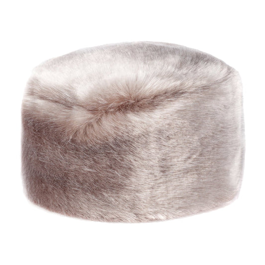Sombrero Pillbox Invierno de piel sintética de Helen Moore - Perla