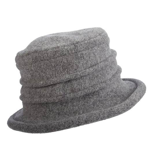 Sombrero Cloche Tula de lana de Scala - Gris
