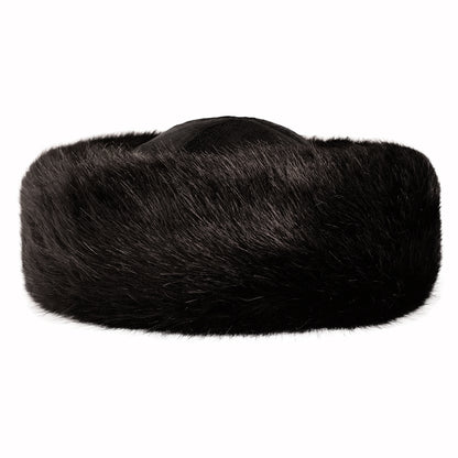 Sombrero de invierno de piel sintética de Helen Moore - Negro