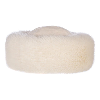 Sombrero de invierno de piel sintética de Helen Moore - Blanco Marfil