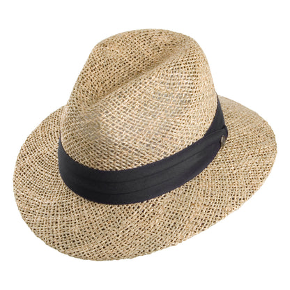 Safari Fedora de seagrass straw de Jaxon & James - Natural