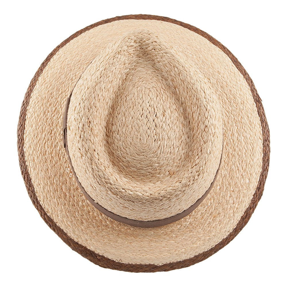 Sombrero Fedora Teardrop de paja de rafia de Stetson - Natural