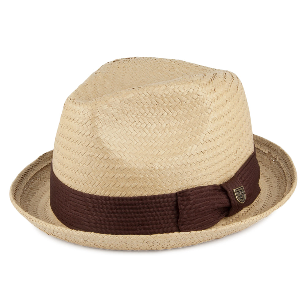 Sombrero Trilby Castor de paja de Brixton - Natural-Marrón