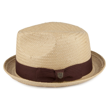 Sombrero Trilby Castor de paja de Brixton - Natural-Marrón