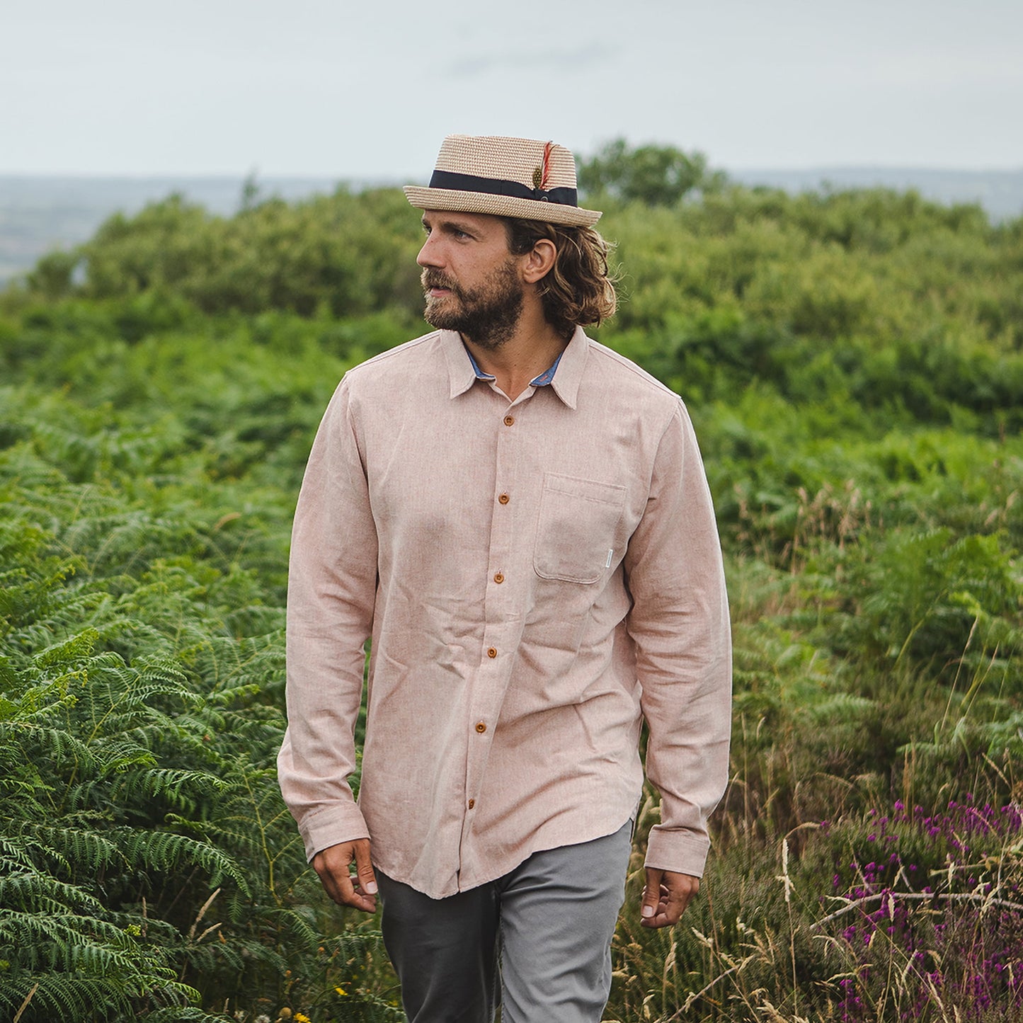 Sombrero Pork Pie Copa Diamante de paja Toyo trenzada de Jaxon & James