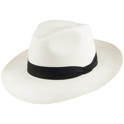 Sombrero Panamá Fedora Pico de Signes - Blanqueado