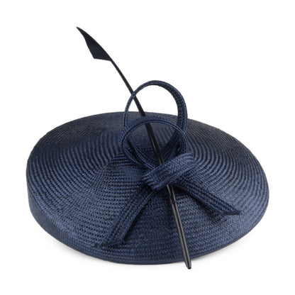 Sombrero Pillbox Pippa de paja de Whiteley - Azul Marino