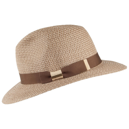 Sombrero Fedora Chelsea de paja Toyo de Stetson - Natural