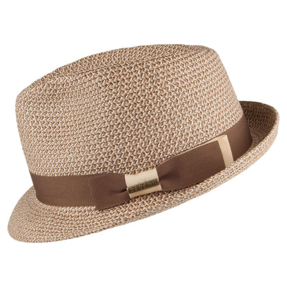 Sombrero Trilby Kensington de paja Toyo de Stetson - Natural