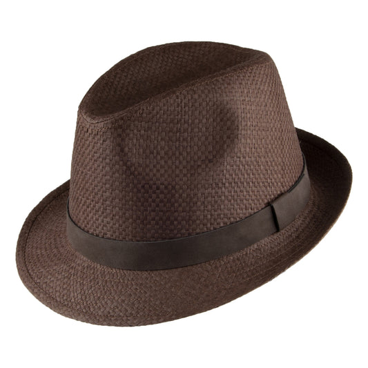 Sombrero Trilby de paja de Failsworth - Tabaco
