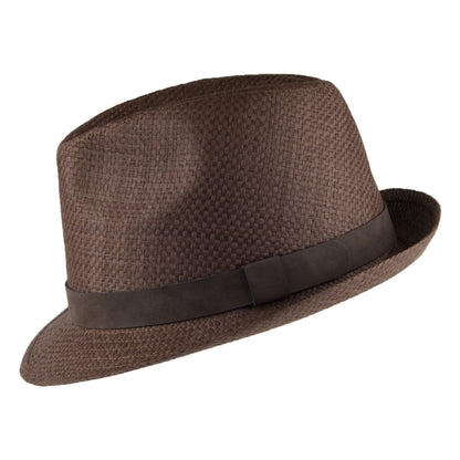 Sombrero Trilby de paja de Failsworth - Tabaco
