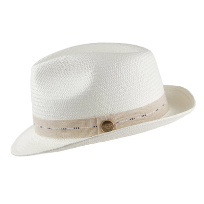Sombrero Trilby Panamá Cuenca Cameron de paja de Christys - Decolorado