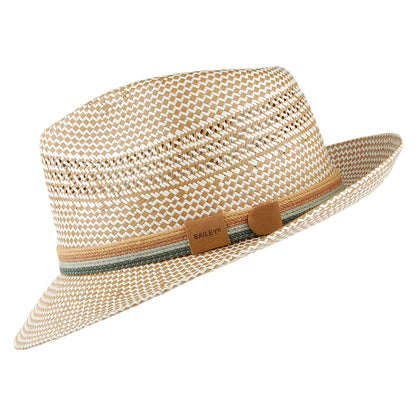 Sombrero Fedora Rudi Teardrop de paja de Bailey - Mezcla de naturales