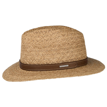 Sombrero Fedora Safari Traveller de rafia de Stetson - Natural
