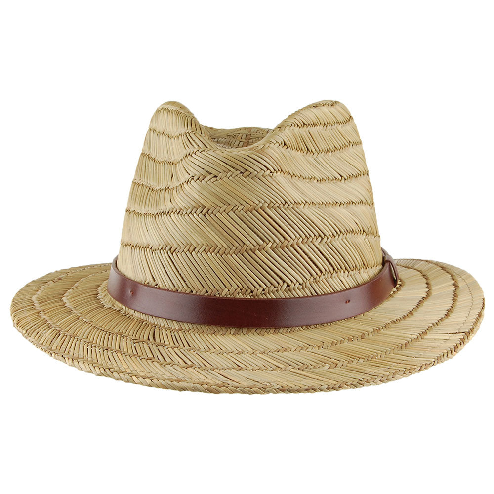 Sombrero Fedora Messer de paja de Brixton - Natural