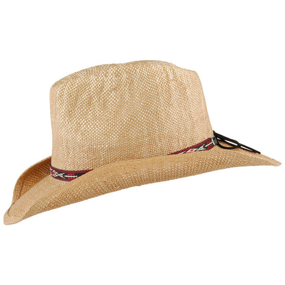 Sombrero Cowboy Amarillo Western de toyo de Dorfman Pacific - Té