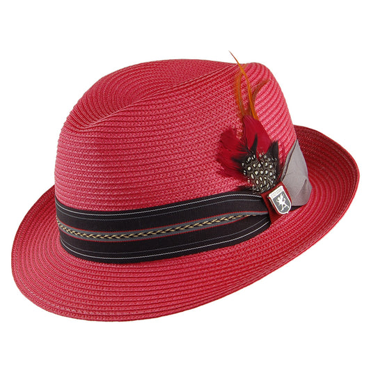 Sombrero Trilby Runyon de Stacy Adams - Rojo