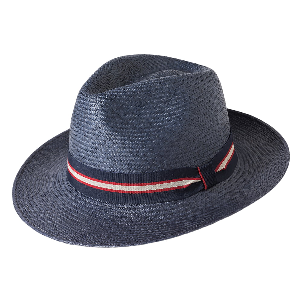 Sombrero Panamá Fedora Regimental de Failsworth - Azul Marino