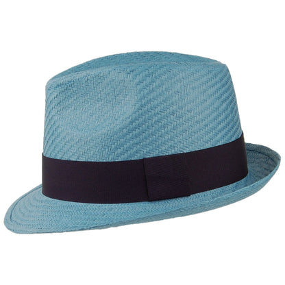 Sombrero Trilby de paja de Failsworth - Azul