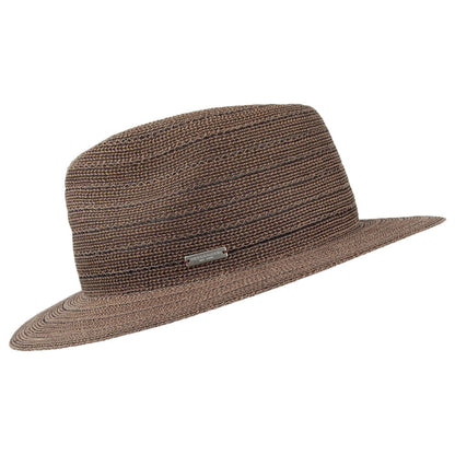 Sombrero Fedora Summer de Seeberger - Negro-Natural