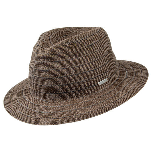 Sombrero Fedora Summer de Seeberger - Negro-Natural