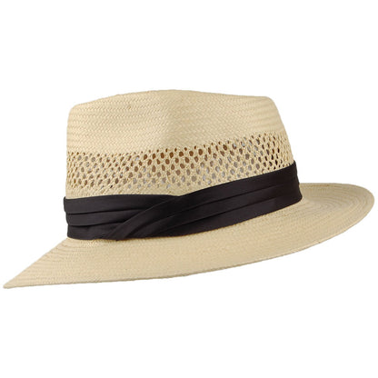 Sombrero Fedora Goodman de paja de Brixton - Natural