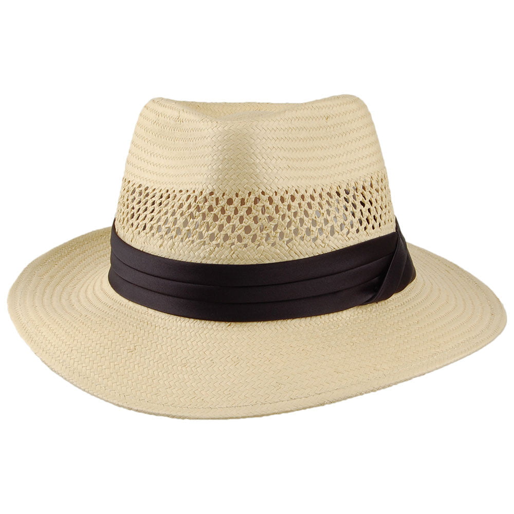 Sombrero Fedora Goodman de paja de Brixton - Natural