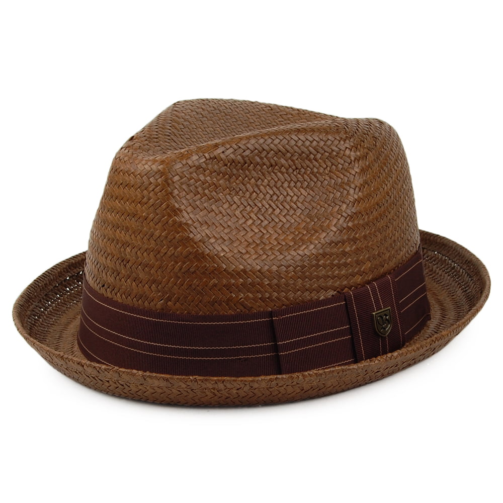 Sombrero Trilby Castor de paja de Brixton - Marrón Sepia