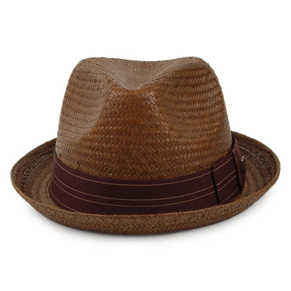 Sombrero Trilby Castor de paja de Brixton - Marrón Sepia