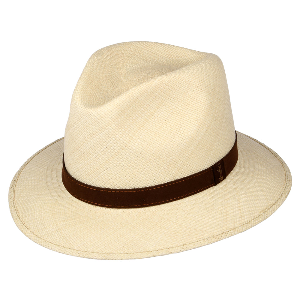 Panama Safari Fedora Hat Quito de Borsalino - Natural