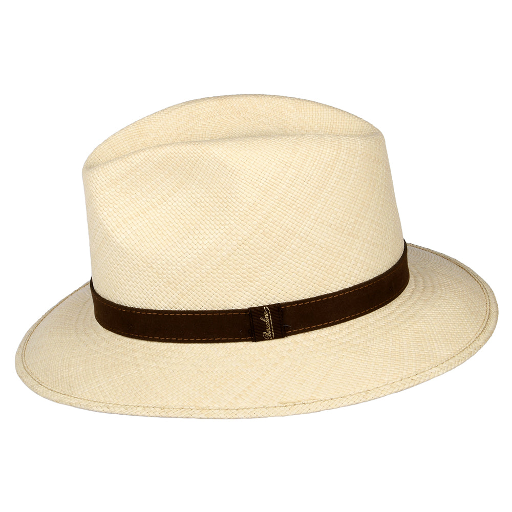 Panama Safari Fedora Hat Quito de Borsalino - Natural