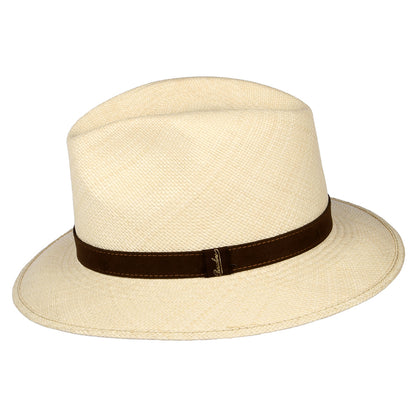 Panama Safari Fedora Hat Quito de Borsalino - Natural
