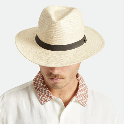 Sombrero Fedora Passage de paja toyo de Brixton - Natural