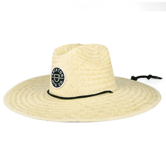 Sombrero de Guardacosta Crest de paja de Brixton - Natural
